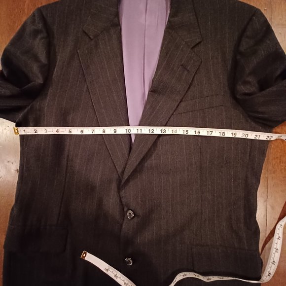 Vintage 90s H. Freeman Gray Pinstripe Suit - Picture 4 of 12